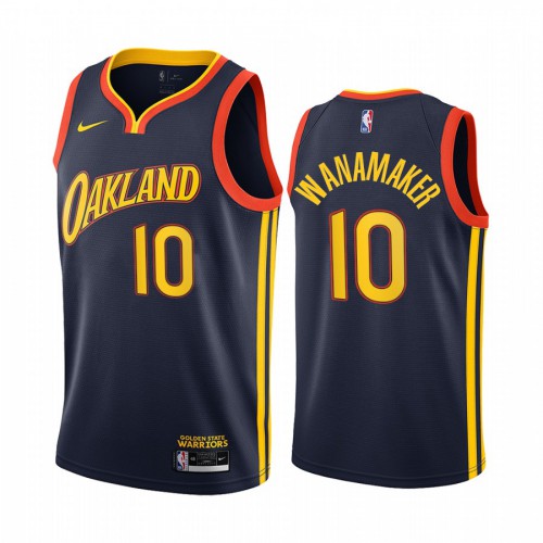 Golden State Warriors #10 Brad Wanamaker Navy Womens Swingman 2020-21 City Edition Jersey Womens