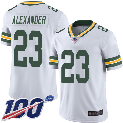 Packers #23 Jaire Alexander White Youth Stitched 100th Season Vapor Limited Jersey