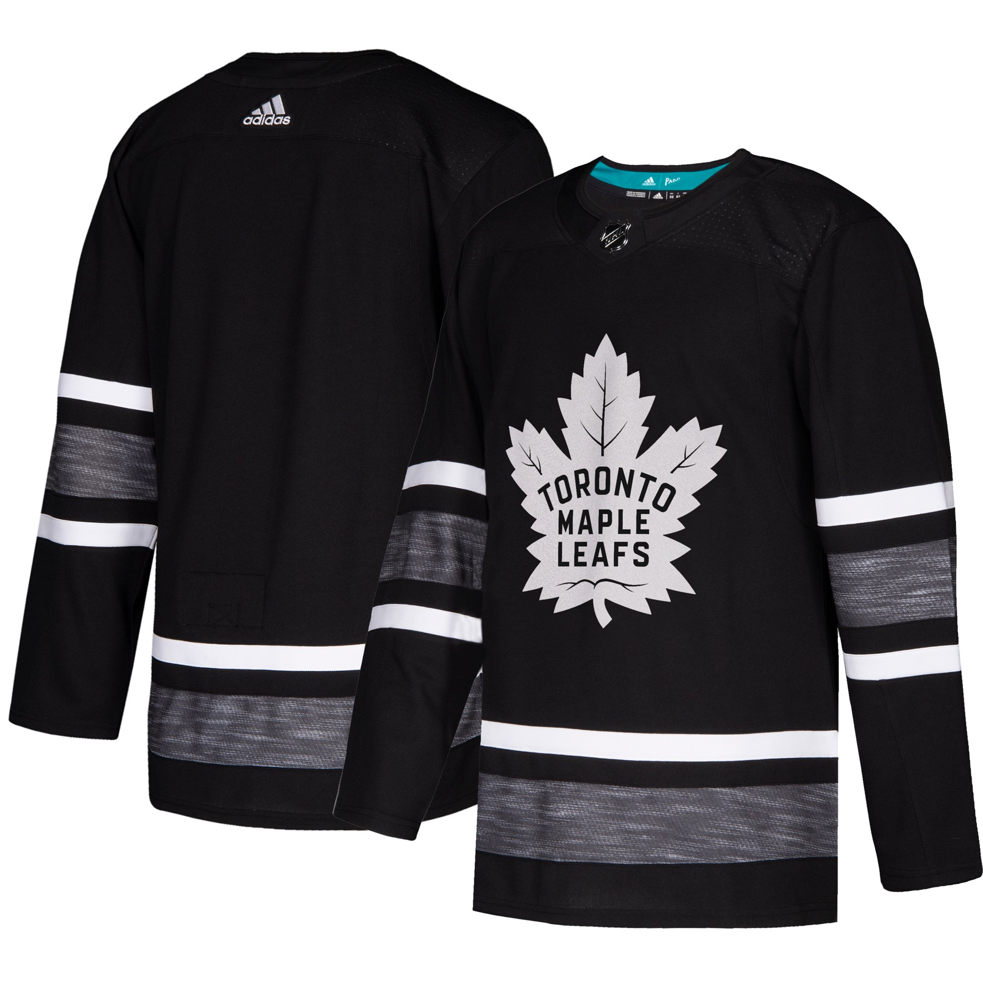 Adidas Maple Leafs Blank Black 2019 All-Star Game Parley Authentic Stitched Jersey