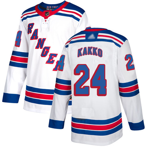 Adidas New York Rangers #24 Kaapo Kakko White Road Authentic Stitched Jersey Men's
