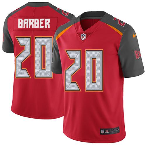 Tampa Bay Buccaneers #20 Ronde Barber Red Team Color Men's Stitched Vapor Untouchable Limited Jersey Men's