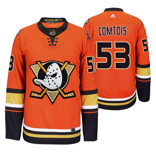 Anaheim Anaheim Ducks #53 Max Comtois Men's 2019-20 Third Orange Alternate Stitched Jersey Men's