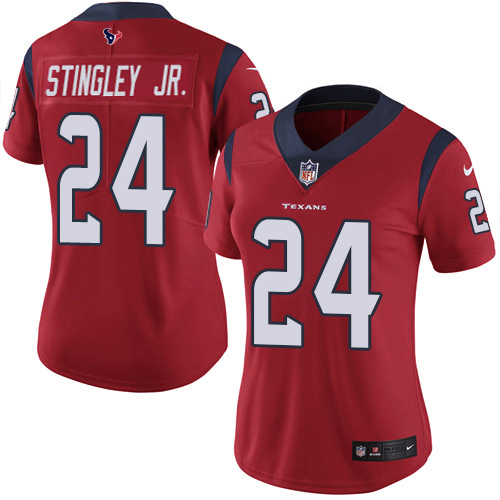Texans #24 Derek Stingley Jr. Red Alternate Women's Stitched Vapor Untouchable Limited Jersey