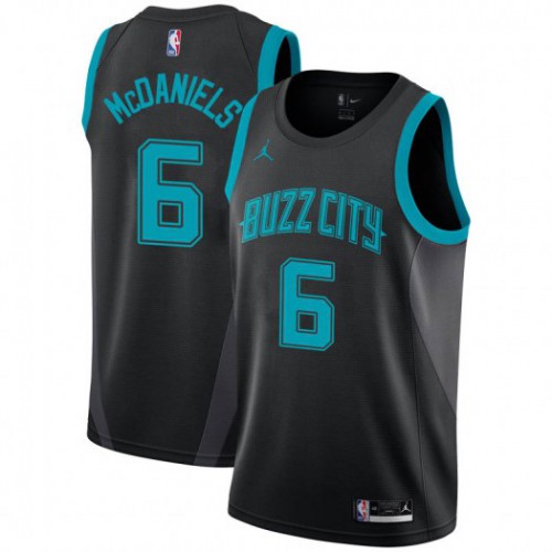 Charlotte Hornets #6 Jalen McDaniels Black Womens Jordan Swingman City Edition 2018/19 Jersey Womens