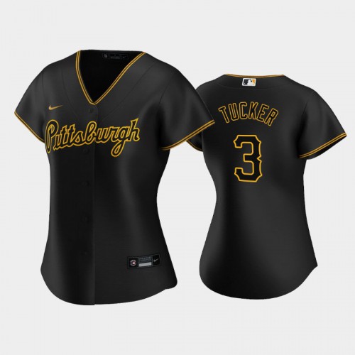 Pittsburgh Pittsburgh Pirates #3 Cole Tucker Game Women's Alternate Jersey - Black Womens