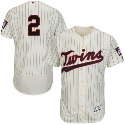 Minnesota Twins #2 Luis Arraez Cream Strip Flexbase Authentic Collection Stitched Jersey Men's
