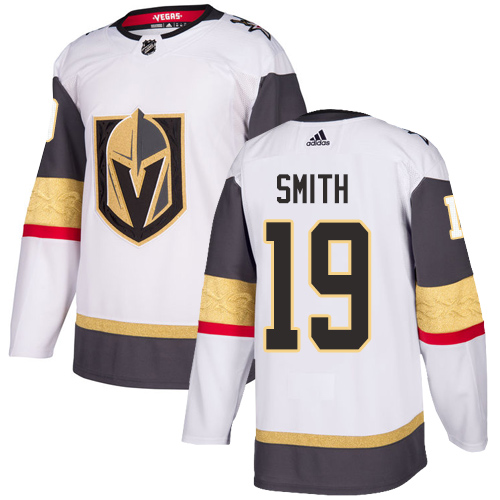 Adidas Golden Vegas Golden Knights #19 Reilly Smith White Road Authentic Stitched Jersey Men's