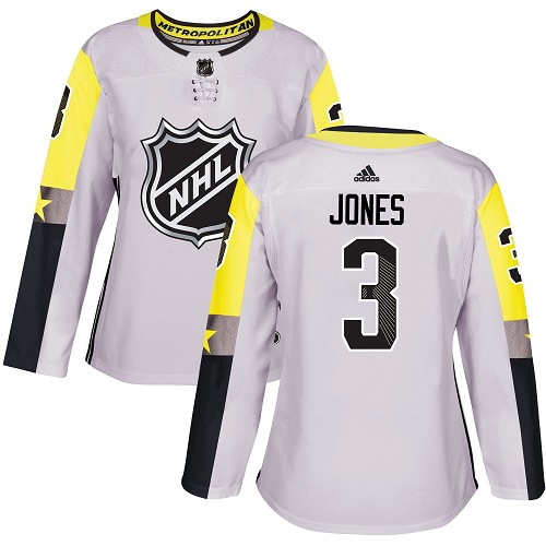 Adidas Columbus Blue Jackets #3 Seth Jones Gray 2018 All-Star Metro Division Authentic Women's Stitched Jersey Womens
