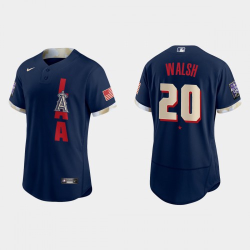 Los Angeles Los Angeles Angels #20 Jared Walsh 2021 All Star Game Authentic Navy Jersey Men's