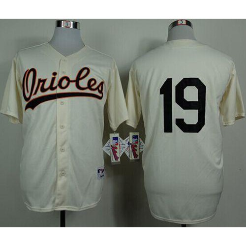Baltimore Orioles #19 Chris Davis Cream 1954 Turn Back The Clock Stitched Jersey Men's