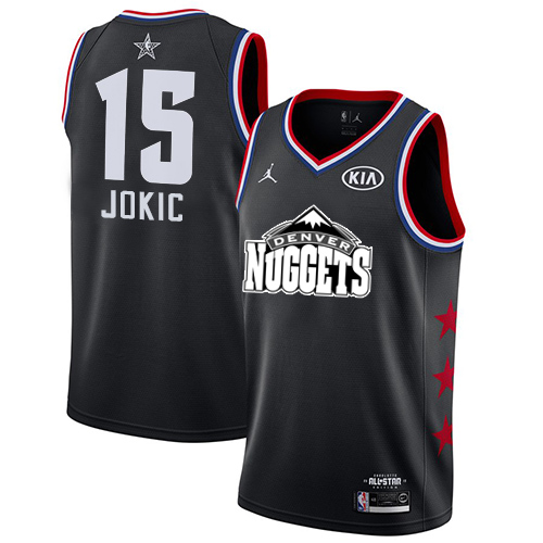 Denver Nuggets #15 Nikola Jokic Black Womens Jordan Swingman 2019 All-Star Game Jersey Womens