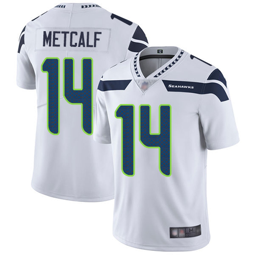 Seahawks #14 D.K. Metcalf White Men's Stitched Vapor Untouchable Limited Jersey