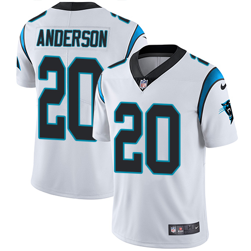 Carolina Panthers #20 C.J. Anderson White Men's Stitched Vapor Untouchable Limited Jersey Men's