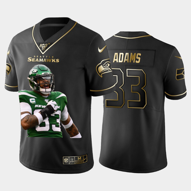 Seattle Seahawks #33 Jamal Adams Team Hero 1 Vapor Limited 100 Jersey Black Golden