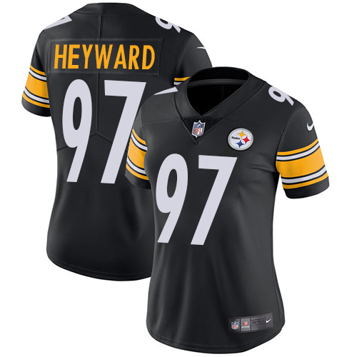 Pittsburgh Steelers #97 Cameron Heyward Black Team Color Women's Stitched Vapor Untouchable Limited Jersey Womens