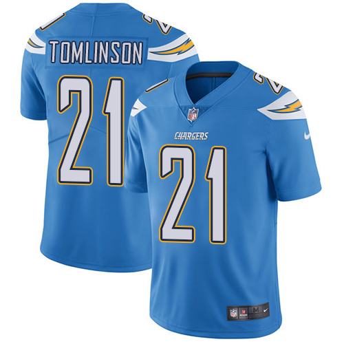 Chargers #21 LaDainian Tomlinson Electric Blue Alternate Youth Stitched Vapor Untouchable Limited Jersey