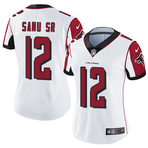 Atlanta Falcons #12 Mohamed Sanu Sr White Women's Stitched Vapor Untouchable Limited Jersey Womens
