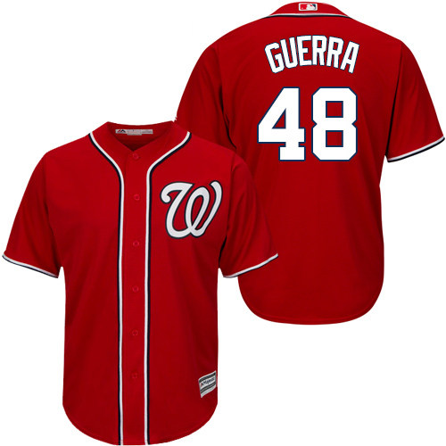 Washington Nationals #48 Javy Guerra Red New Cool Base Stitched Jersey Men's