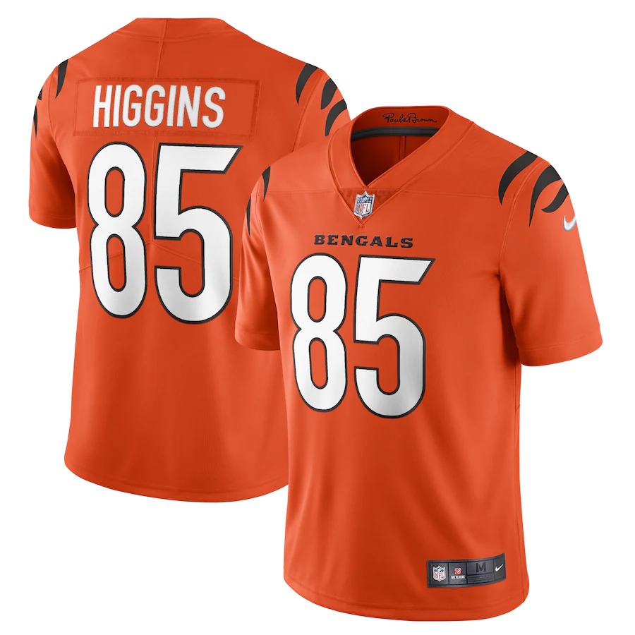 Cincinnati Bengals #85 Tee Higgins Orange Youth Alternate Vapor Limited Jersey