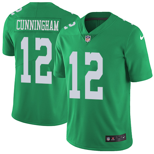 Philadelphia Eagles #12 Randall Cunningham Green Men's Stitched Limited Rush Jersey Men's