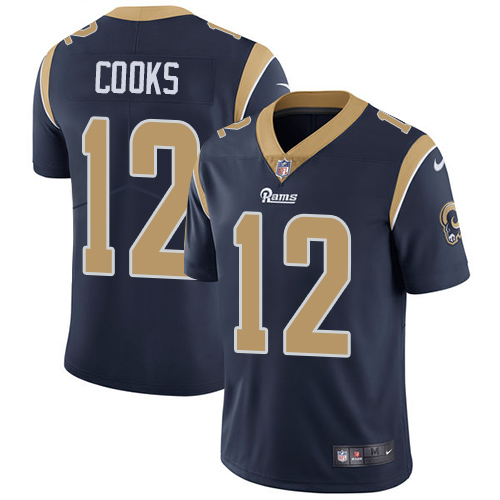 Los Angeles Rams #12 Brandin Cooks Navy Blue Team Color Men's Stitched Vapor Untouchable Limited Jersey Men's