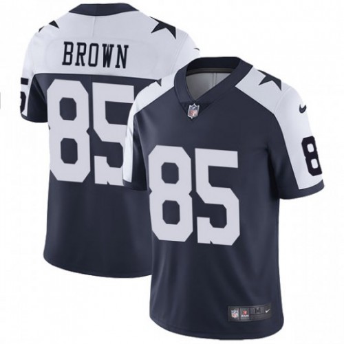 Dallas Cowboys #85 Noah Brown Navy Blue Thanksgiving Men's Stitched Vapor Untouchable Limited Throwback Jersey Men's