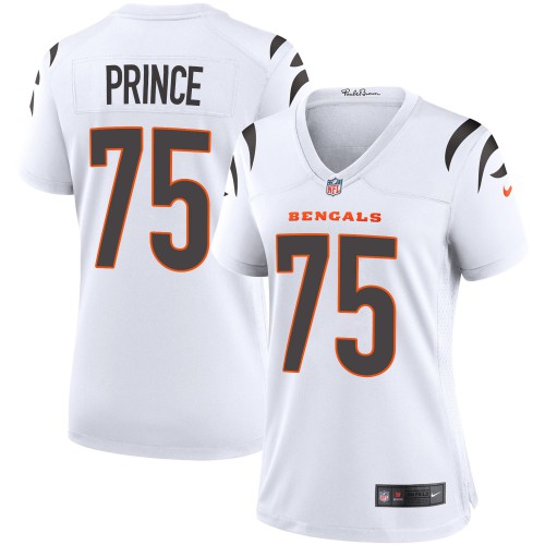 Cincinnati Cincinnati Bengals #75 Isaiah Prince White Women's Game Jersey Womens