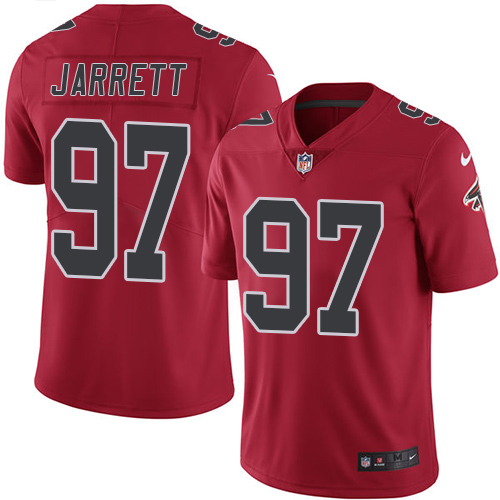 Atlanta Falcons #97 Grady Jarrett Red Men's Stitched Limited Rush Jersey Men's