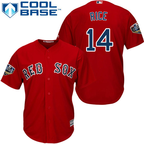 Boston Red Sox #14 Jim Rice Red Cool Base 2018 World Series Stitched Youth Jersey Youth