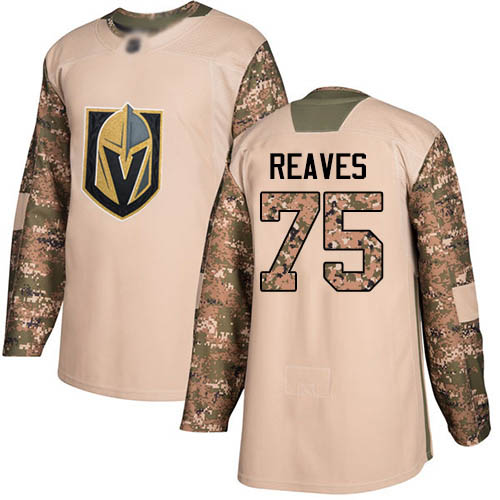Adidas Golden Vegas Golden Knights #75 Ryan Reaves Camo Authentic 2017 Veterans Day Stitched Youth Jersey Youth