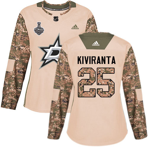 Adidas Dallas Stars #25 Joel Kiviranta Camo Authentic 2017 Veterans Day Women's 2020 Stanley Cup Final Stitched Jersey Womens