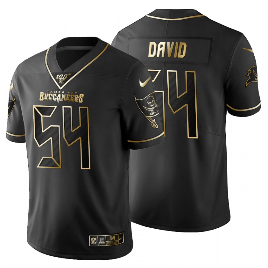 Tampa Bay Buccaneers #54 Lavonte David Men's Black Golden Limited 100 Jersey
