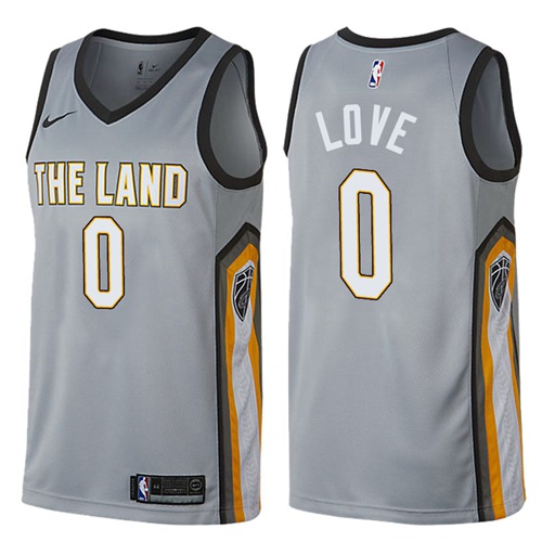 Cleveland Cavaliers #0 Kevin Love Gray Swingman City Edition Jersey Mens