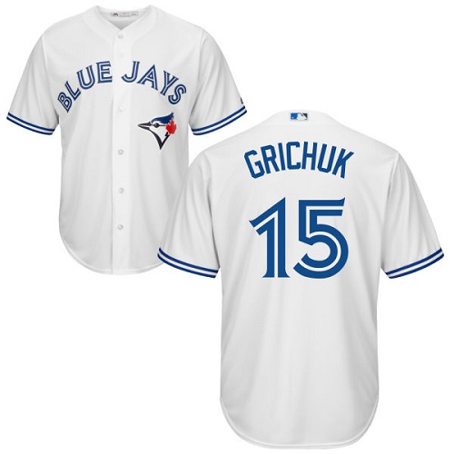 Toronto Blue Jays #15 Randal Grichuk White Cool Base Stitched Youth Jersey Youth
