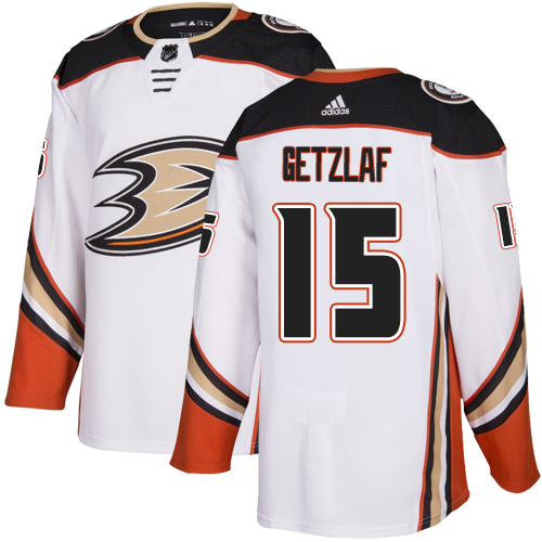 Adidas Anaheim Ducks #15 Ryan Getzlaf White Road Authentic Youth Stitched Jersey Youth