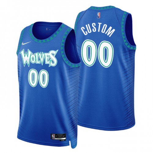 Minnesota Timberwolves Custom Men's Royal 2021/22 Swingman Jersey - City Edition
