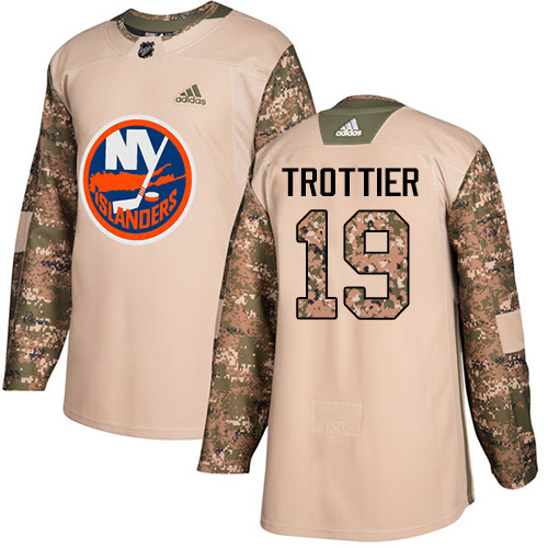 Adidas New York Islanders #19 Bryan Trottier Camo Authentic 2017 Veterans Day Stitched Jersey Men's