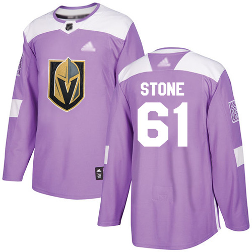 Adidas Golden Vegas Golden Knights #61 Mark Stone Purple Authentic Fights Cancer Stitched Jersey Men's
