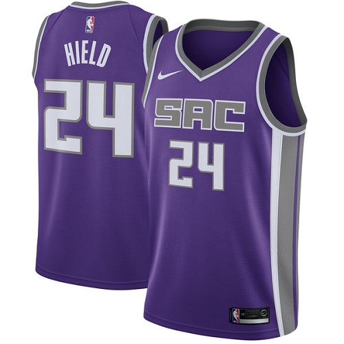Sacramento Kings #24 Buddy Hield Purple Youth Swingman Icon Edition Jersey Youth