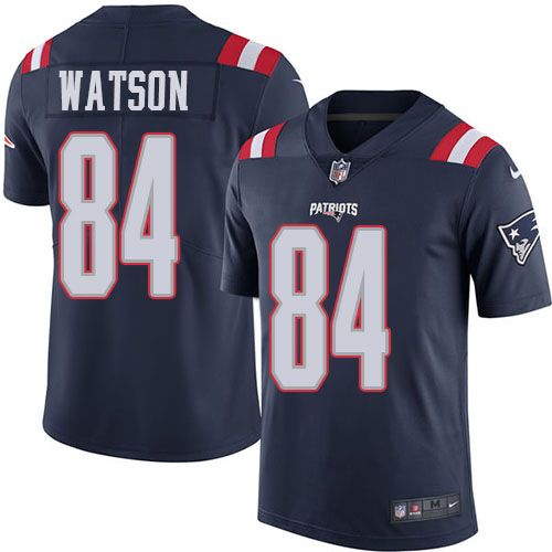 New England Patriots #84 Benjamin Watson Navy Blue Men's Stitched Limited Rush Jersey Men's