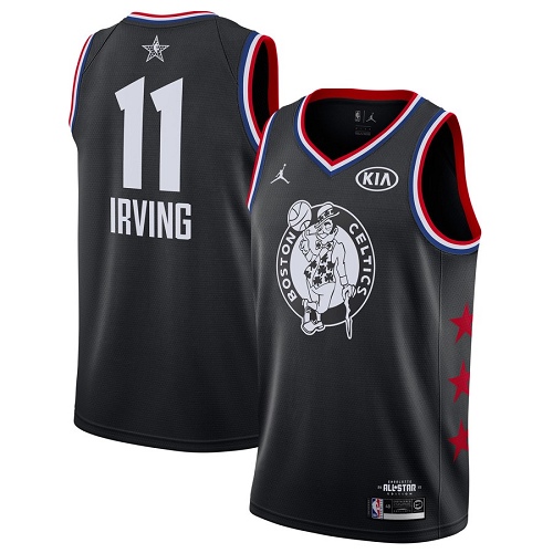 Boston Celtics #11 Kyrie Irving Black Jordan Swingman 2019 All-Star Game Jersey Mens