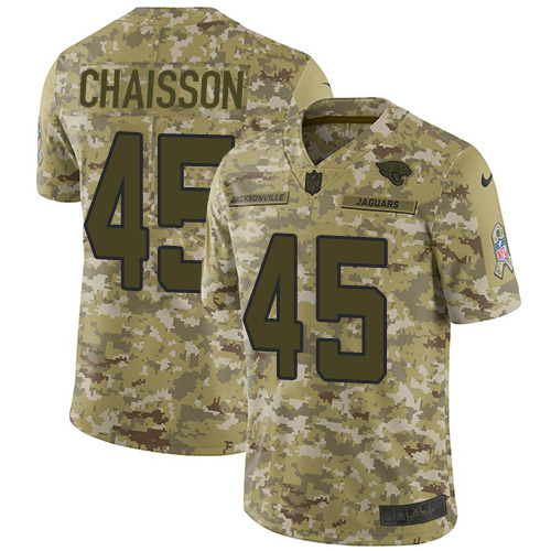 Jacksonville Jaguars #45 K'Lavon Chaisson Camo Men's Stitched Limited 2018 Salute To Service Jersey Men's