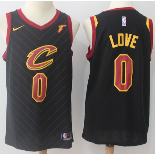 Cleveland Cavaliers #0 Kevin Love Black Swingman Statement Edition Jersey Mens