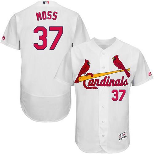 St.Louis Cardinals #37 Brandon Moss White Flexbase Authentic Collection Stitched Jersey Men's