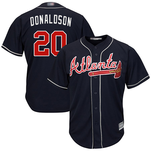 Atlanta Braves #20 Josh Donaldson Navy Blue Cool Base Stitched Youth Jersey Youth