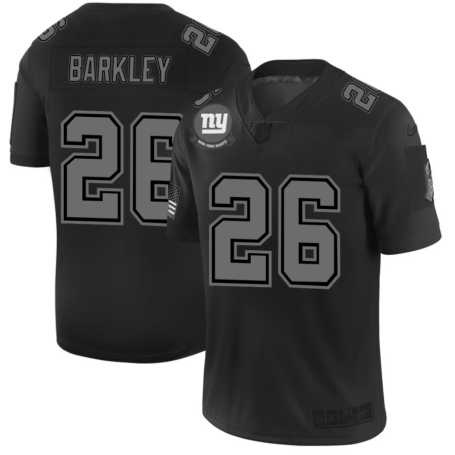 New York Giants #26 Saquon Barkley Men's Black 2019 Salute To Service Limited Stitched Jersey