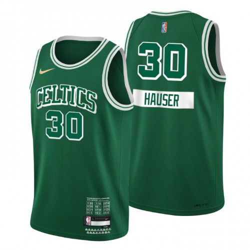 Boston Boston Celtics #30 Sam Hauser Mens Green 2021/22 Swingman Jersey - City Edition Mens