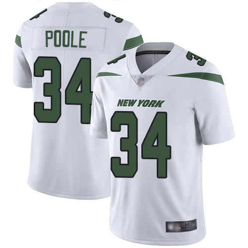 New York Jets #34 Brian Poole White Men's Stitched Vapor Untouchable Limited Jersey Men's