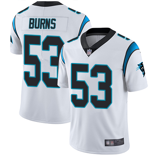 Panthers #53 Brian Burns White Youth Stitched Vapor Untouchable Limited Jersey