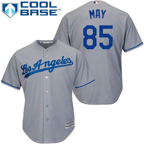 Los Angeles Dodgers #85 Dustin May Grey New Cool Base Stitched Jersey Men's